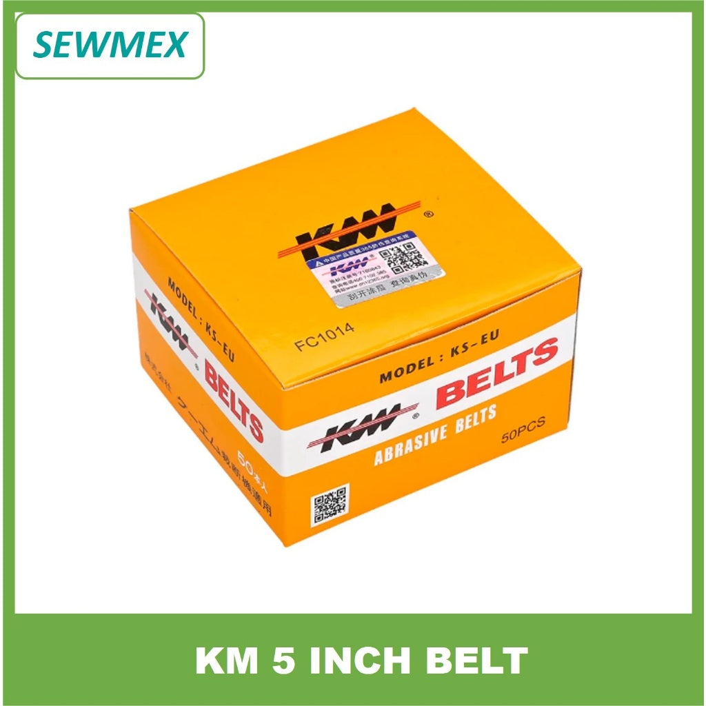 Tali Asah Mesin Potong Kain/ 5" KM Belt/ Abrasive Belt