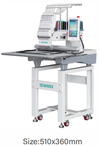 SMX-1201C SEWMEX One Head 12 Needle Embroidery Machine (EMB Area: 510 x 360mm)