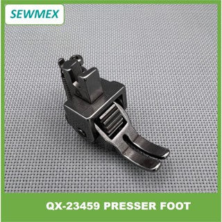 QX-23459 Presser Foot with teeth type surface metal roller/ Tapak dengan roda logam bertumbuh gigi untuk Mesin Jahit