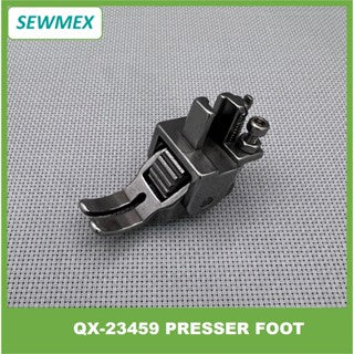 QX-23459 Presser Foot with teeth type surface metal roller/ Tapak dengan roda logam bertumbuh gigi untuk Mesin Jahit