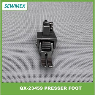 QX-23459 Presser Foot with teeth type surface metal roller/ Tapak dengan roda logam bertumbuh gigi untuk Mesin Jahit