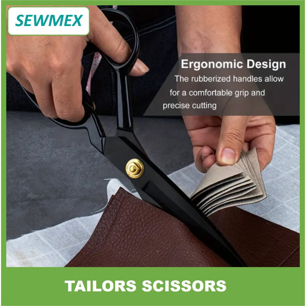 š„Ready stockš„Black Steel Tailoring Scissors/ Gunting Kain/ Gunting Hitam/ Tailors Scissors