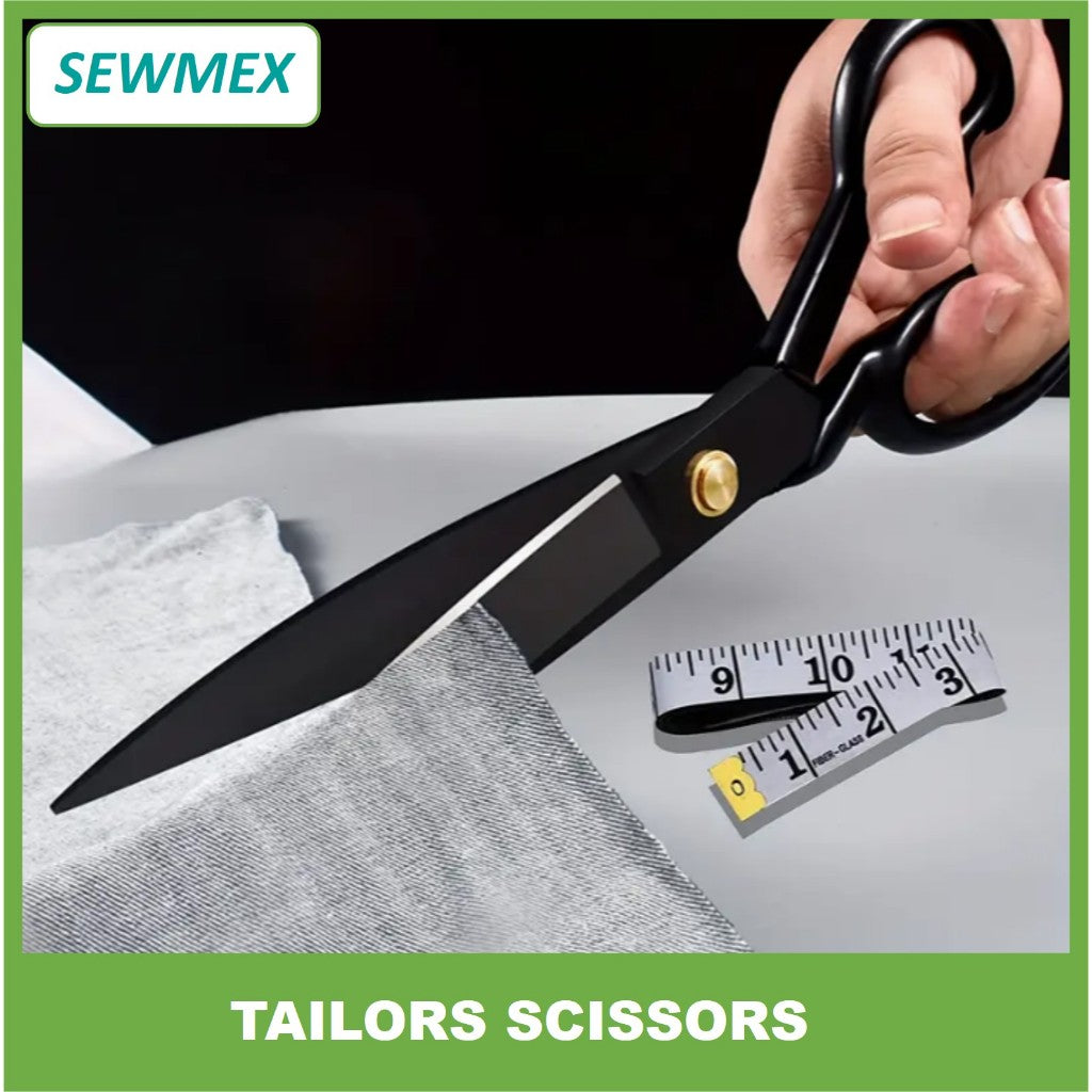 š„Ready stockš„Black Steel Tailoring Scissors/ Gunting Kain/ Gunting Hitam/ Tailors Scissors