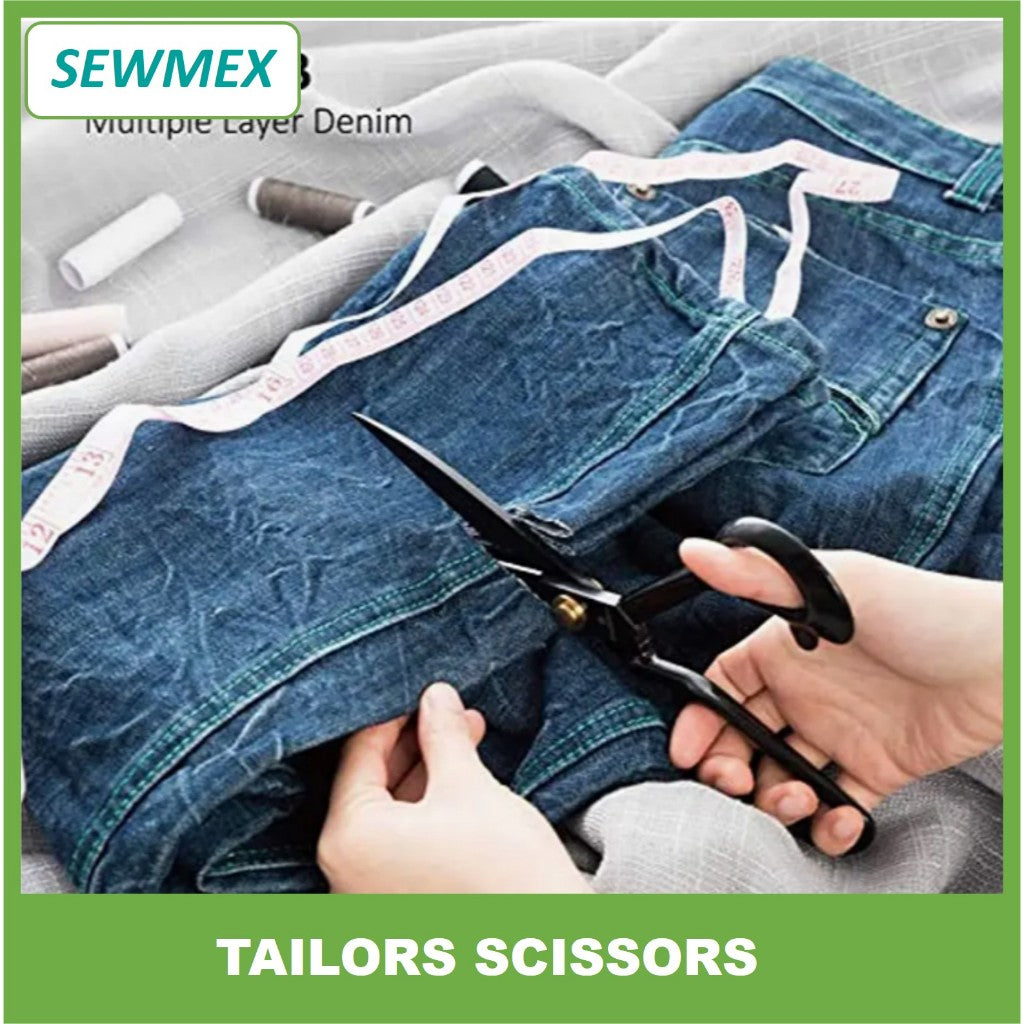 š„Ready stockš„Black Steel Tailoring Scissors/ Gunting Kain/ Gunting Hitam/ Tailors Scissors