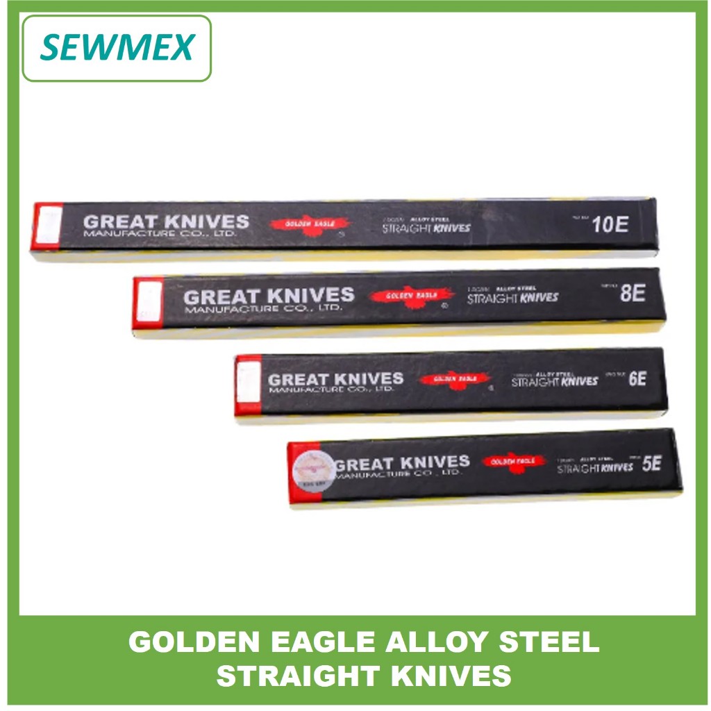 š„Ready stockš„Golden Eagle Straight Knife Authentic Cloth Cutting Machine Blade 5"/6"/8"/10" 1 Dozen (Alloy Steel)