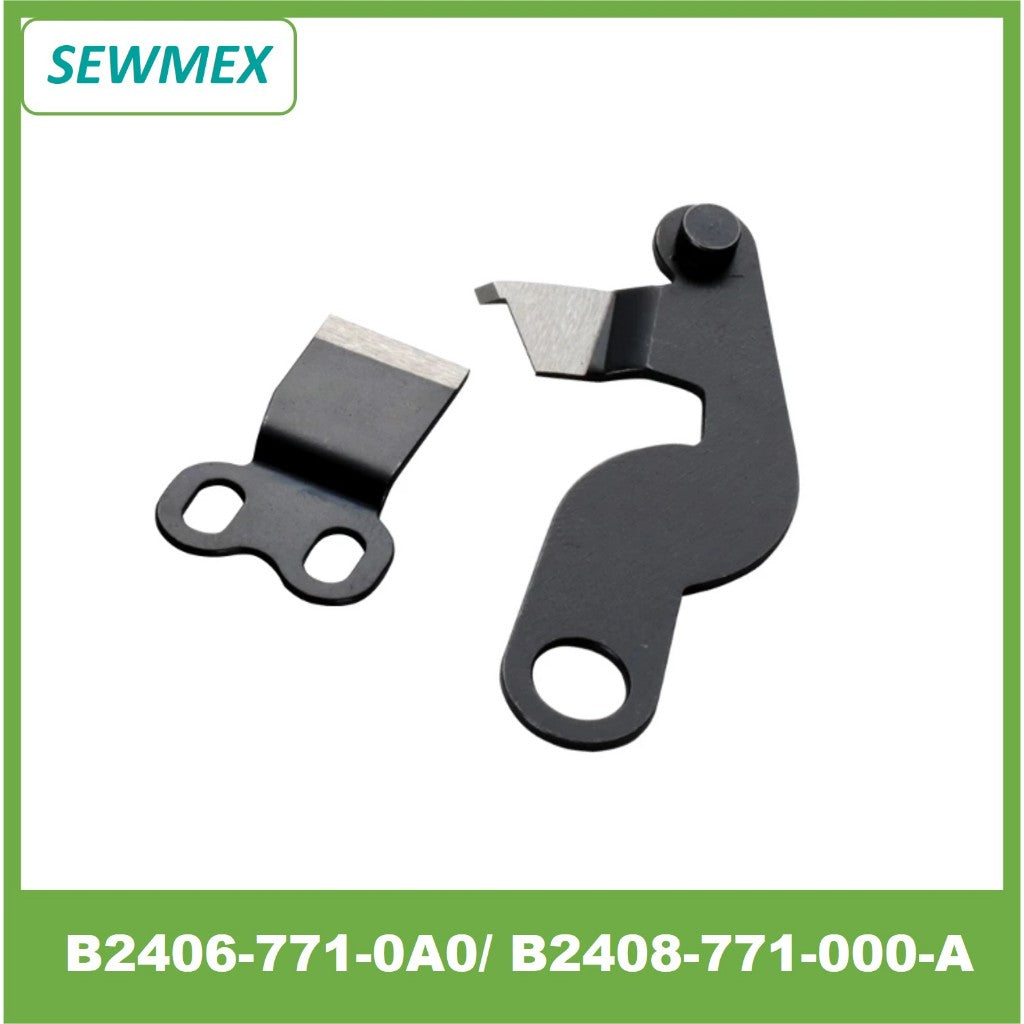 š„Ready stockš„B2406-771-0A0/ B2408-771-000-A Moving and Fixed Knife/ Thread Trimmer Blade for Juki LBH771/781 Button Hole