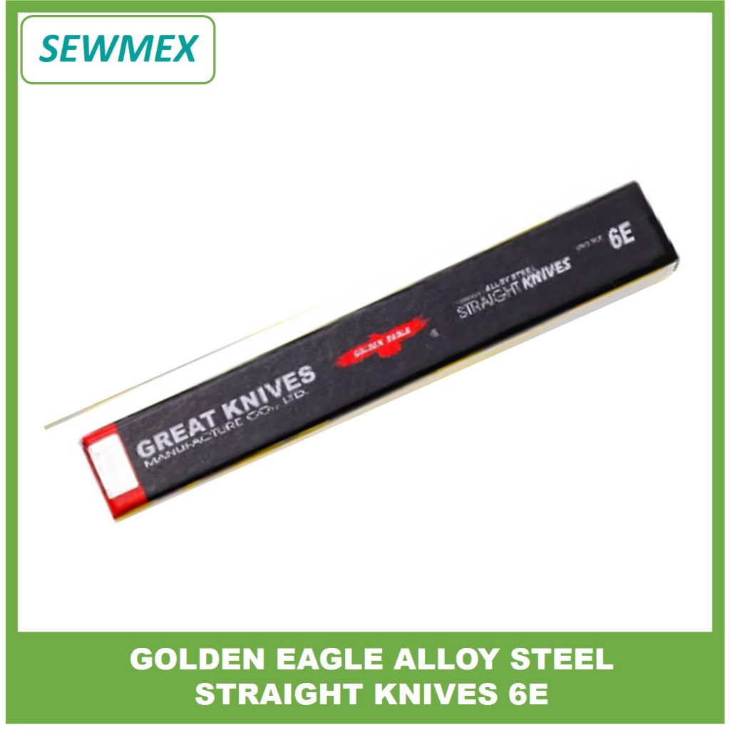 š„Ready stockš„Golden Eagle Straight Knife Authentic Cloth Cutting Machine Blade 5"/6"/8"/10" 1 Dozen (Alloy Steel)