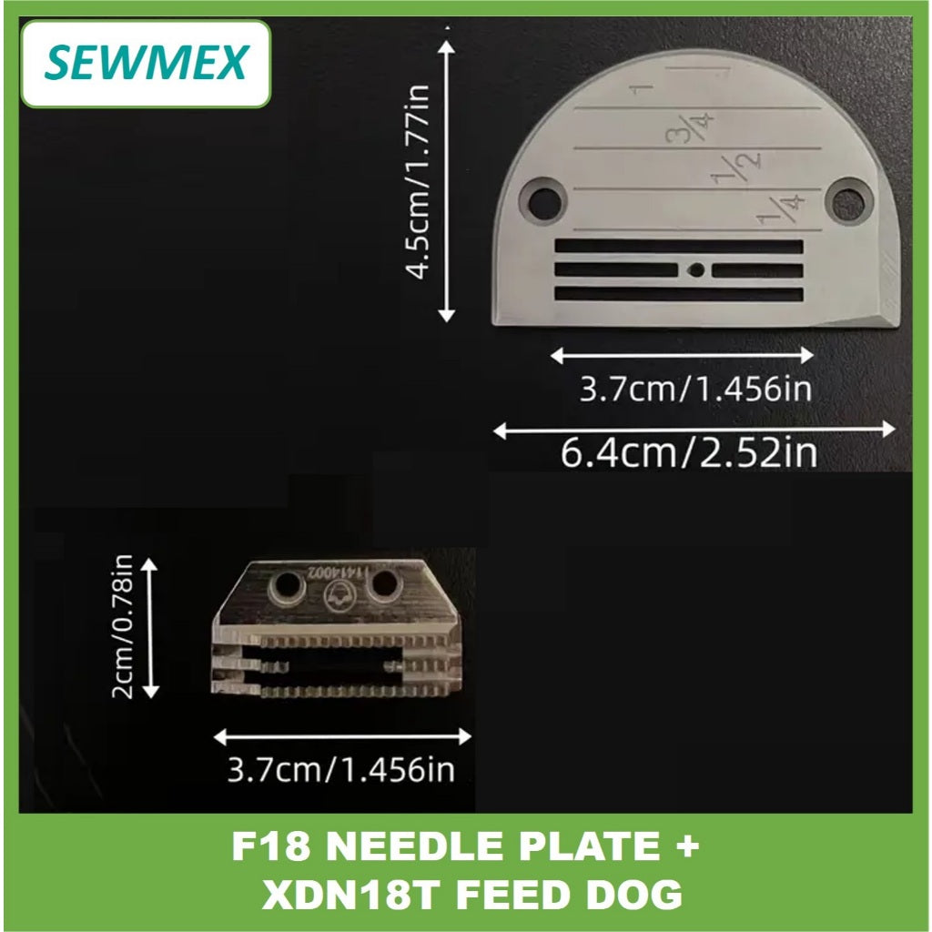 š„Ready stockš„F18 / F22 Needle Plate / XDN18T Feed Dog for lockstitch machine/ untuk mesin jahit lurus