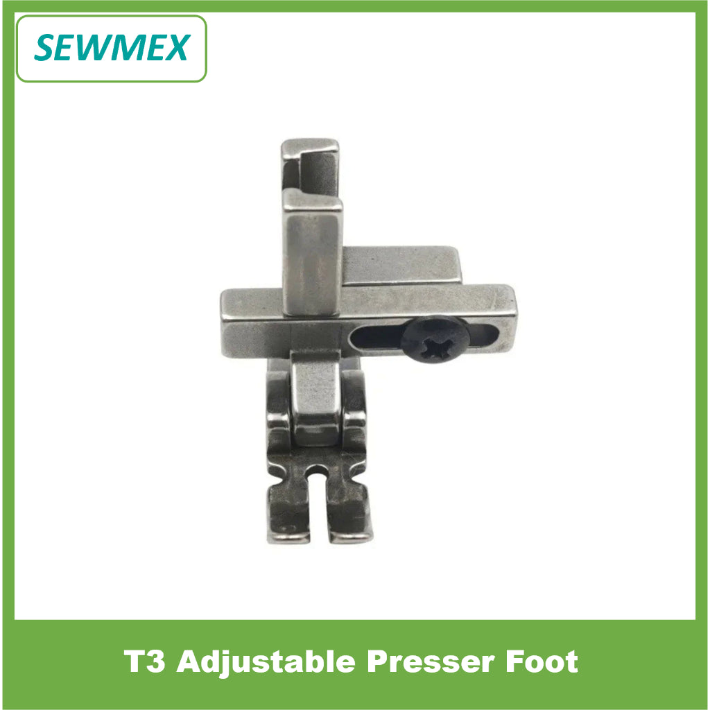 š„Ready stockš„T3 Adjustable 3 IN 1 Cording/ Regular/ Zipper Presser Foot Left and Right for Lockstitch Industrial Sewing