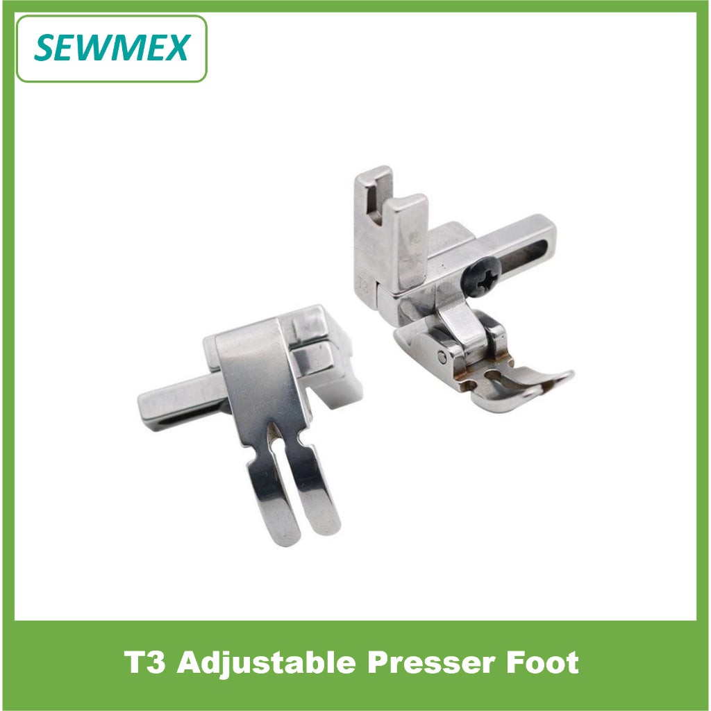 š„Ready stockš„T3 Adjustable 3 IN 1 Cording/ Regular/ Zipper Presser Foot Left and Right for Lockstitch Industrial Sewing