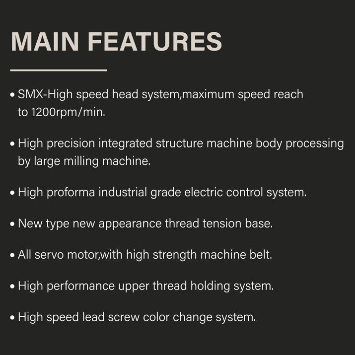 SEWMEX 12 Head 9 Needles Embroidery Machine