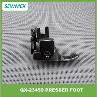 QX-23459 Presser Foot with teeth type surface metal roller/ Tapak dengan roda logam bertumbuh gigi untuk Mesin Jahit