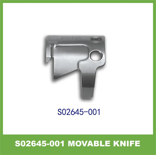 S02637-001+S02645-001+S02643-001 Lower and movable knife for lockstitch machine