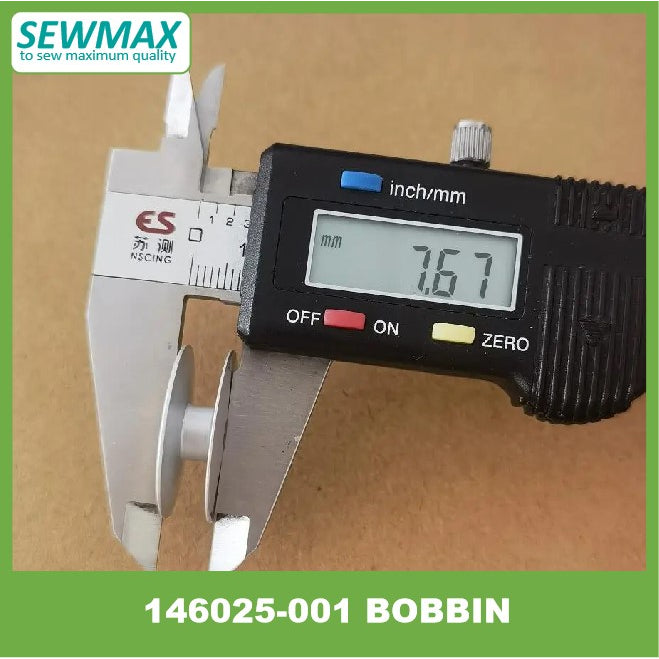 146025-001 Aluminium bobbin for button holing machine / sekuci untuk mesin lubang butang