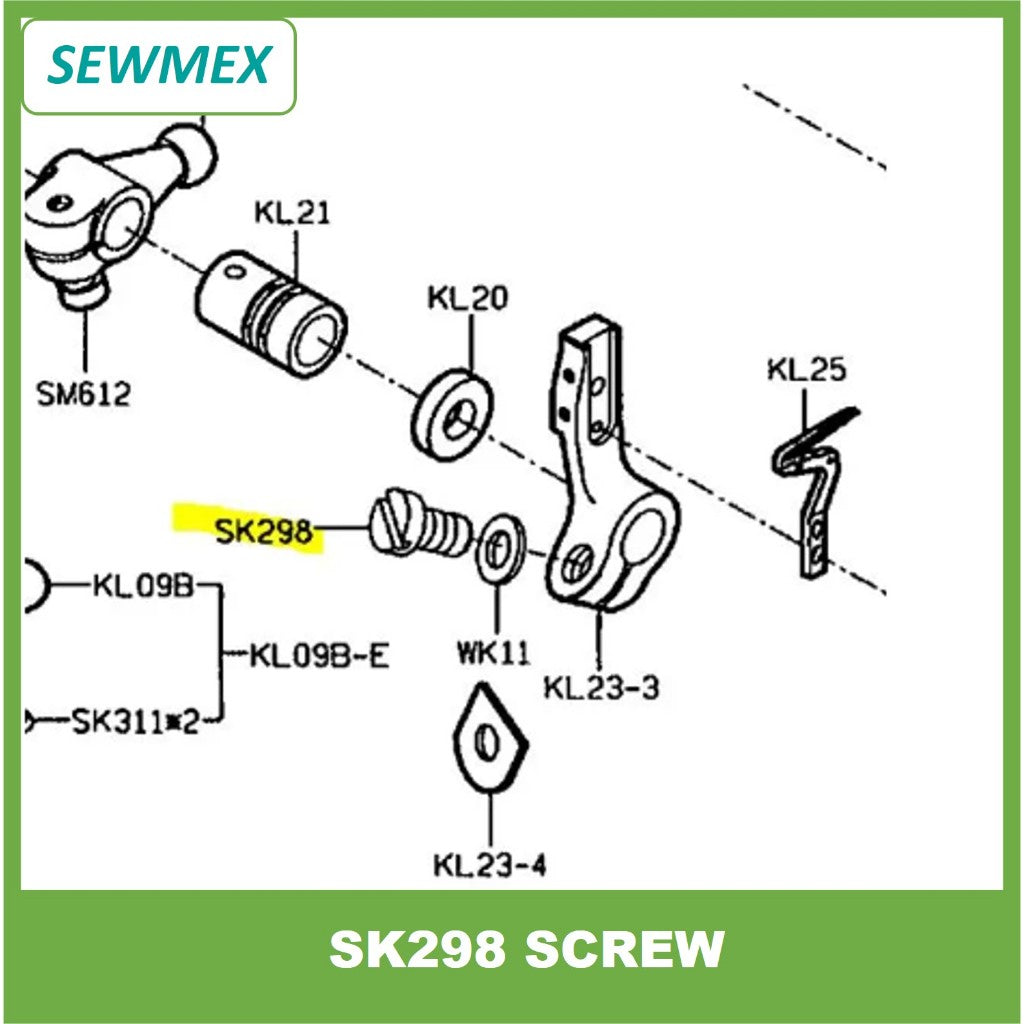 Simka Screw 🔥Ready stock🔥SK298 Screw for Siruba/ Yamata Industrial Overlock Machin ...