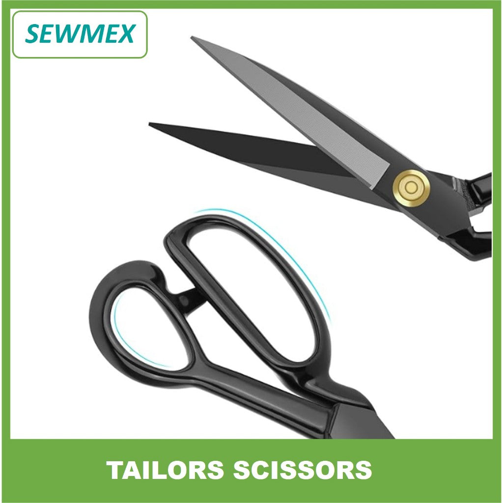 🔥Ready stock🔥Black Steel Tailoring Scissors/ Gunting Kain/ Gunting Hitam/ Tailors Scissors