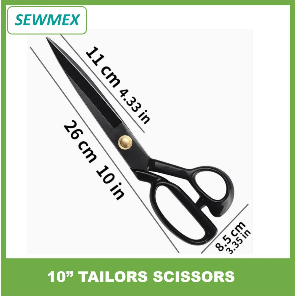 🔥Ready stock🔥Black Steel Tailoring Scissors/ Gunting Kain/ Gunting Hitam/ Tailors Scissors