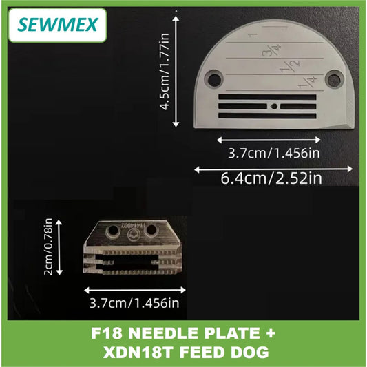 🔥Ready stock🔥F18 / F22 Needle Plate / XDN18T Feed Dog for lockstitch machine/ untuk mesin jahit lurus